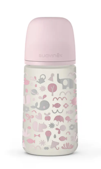 MEMORIES BIBERON 270ML SILICONE TETTARELLA SIMMETRICA PRO ROSA FLUSSO MEDIO 3 MESI+